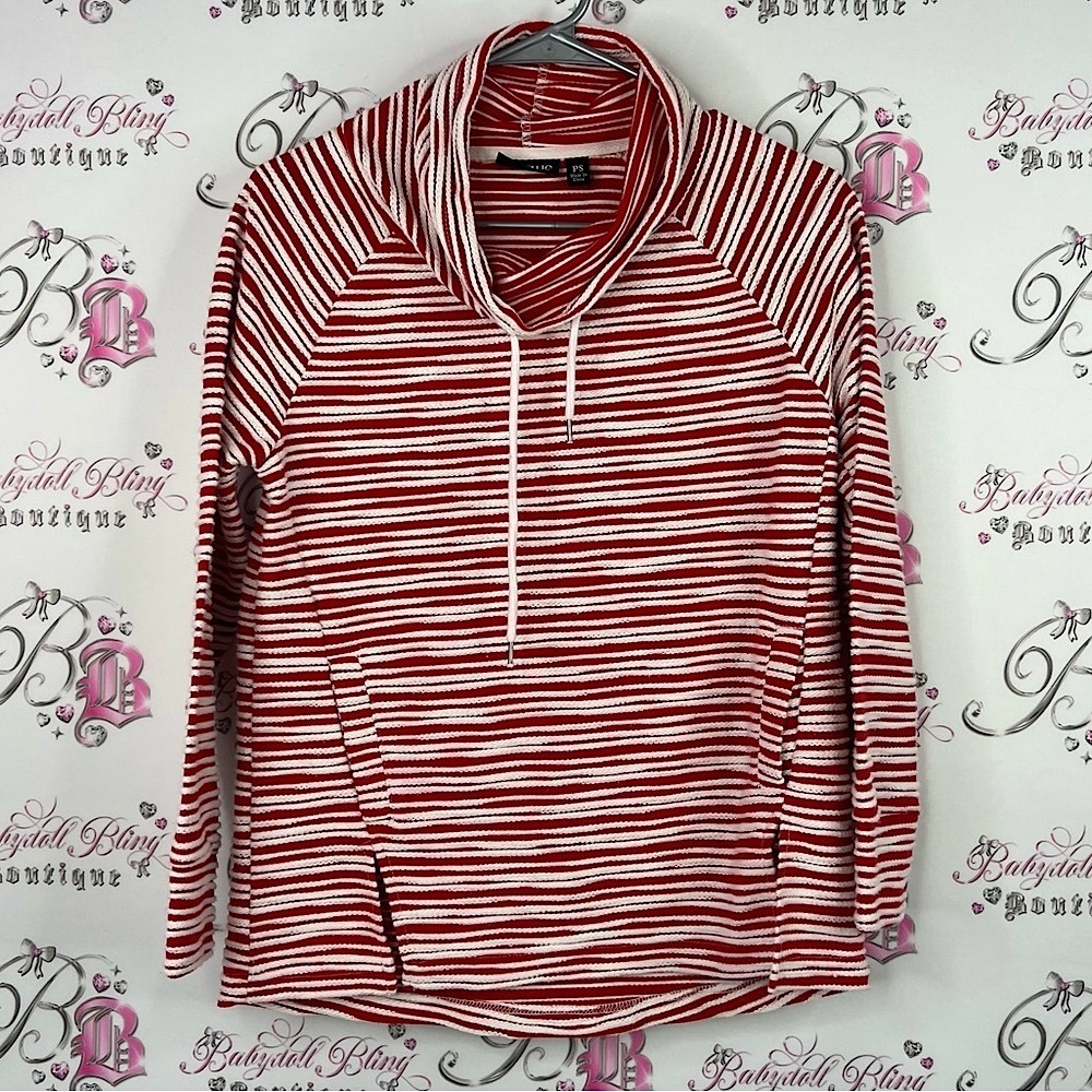 Onque Casuals pullover sweater stripes nautical Red and White Striped Top